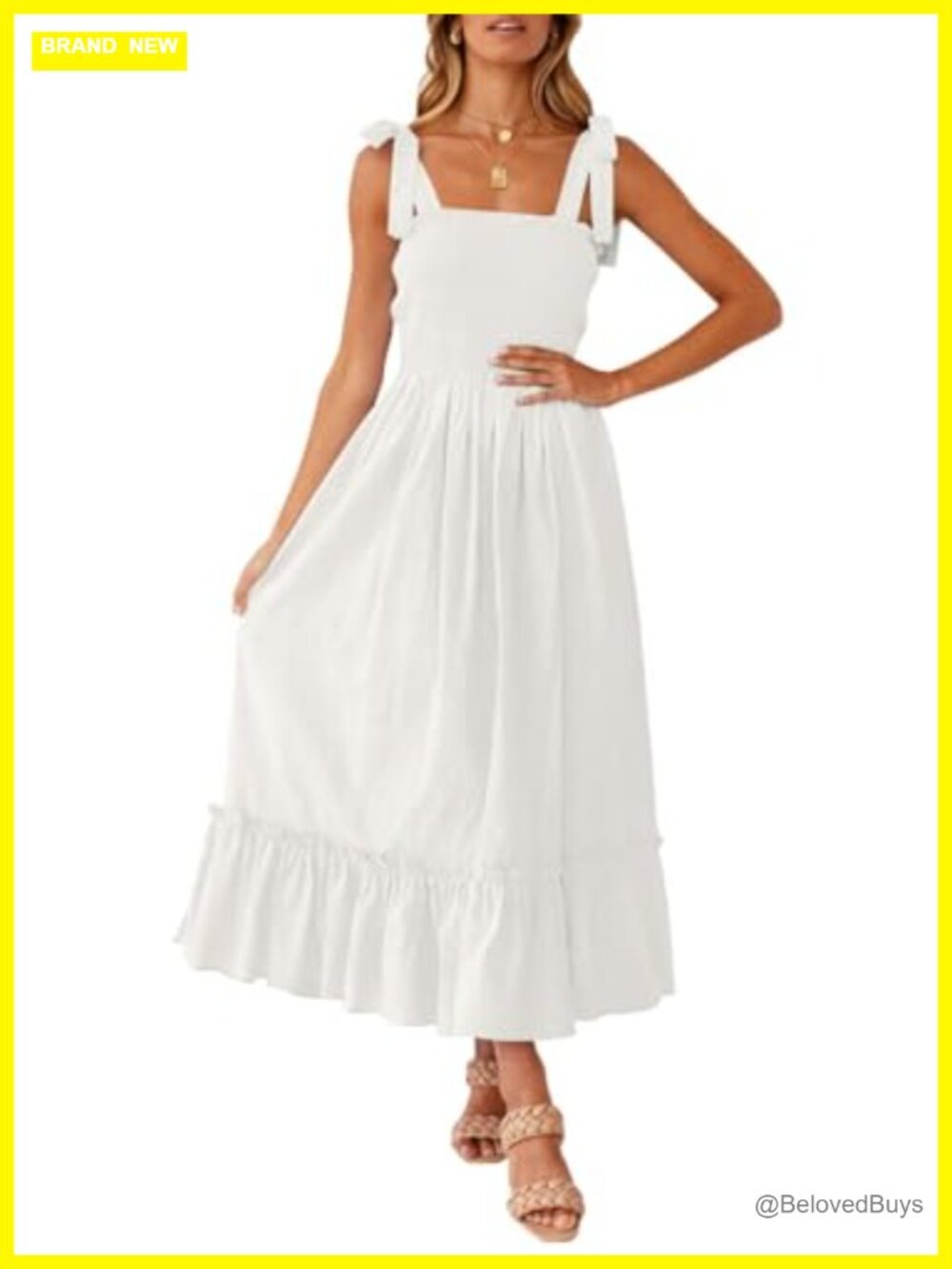 Boho Spaghetti Strap Maxi Dress Floral Print Tiered Ruffle Summer